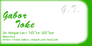 gabor toke business card